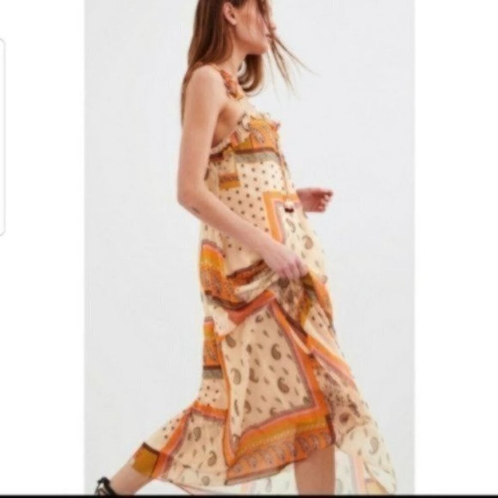 Zara Paisley Bandana Maxi Dress